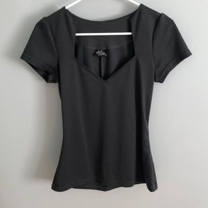 Rock Steady dark grey fitted Top